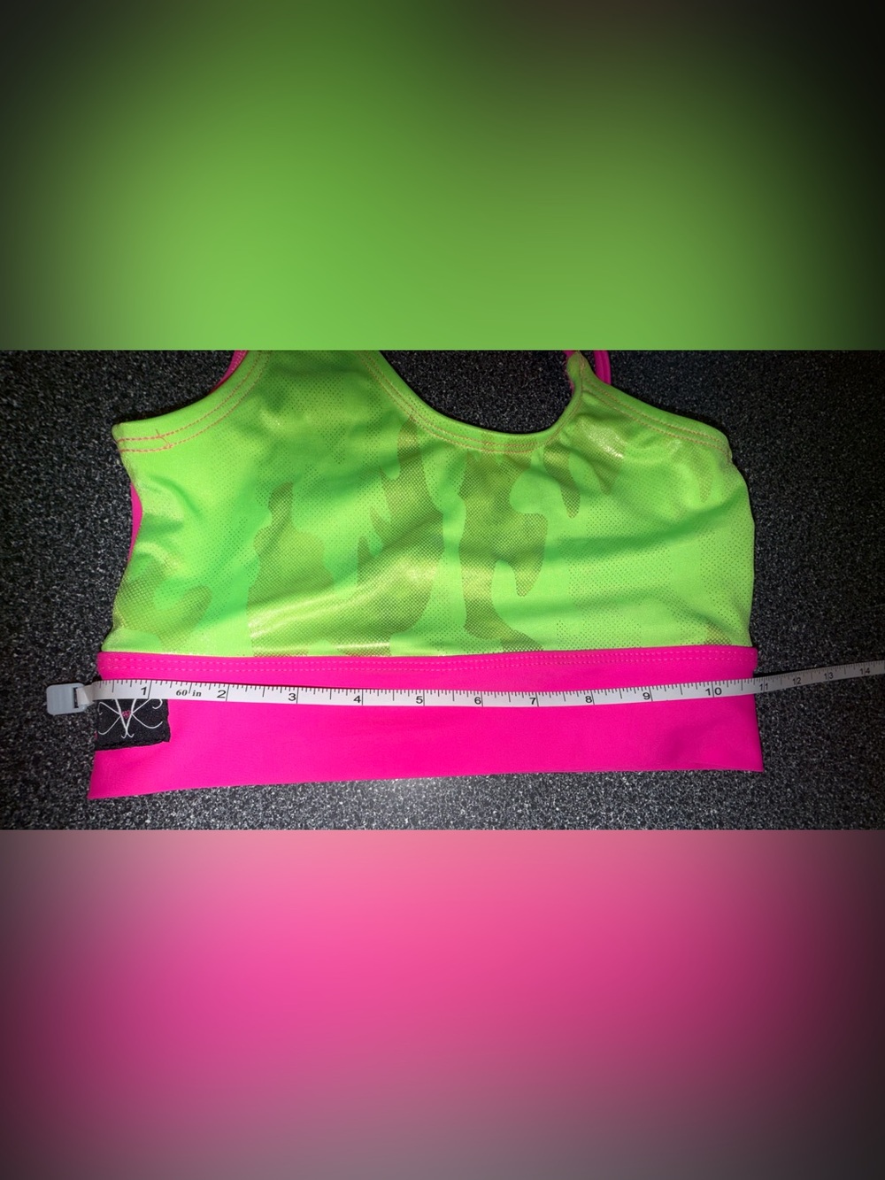 Kandi Kouture Dance Set Neon Pink/Green Size Child Large (7/8) - Picture 7 of 10